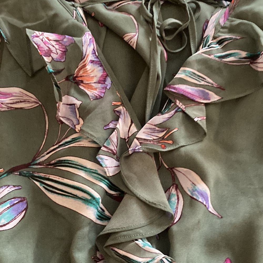 RACHEL Rachel Roy Odele Ruffle Dress very feminine.  Beautiful flowing fabric. - Picture 6 of 7